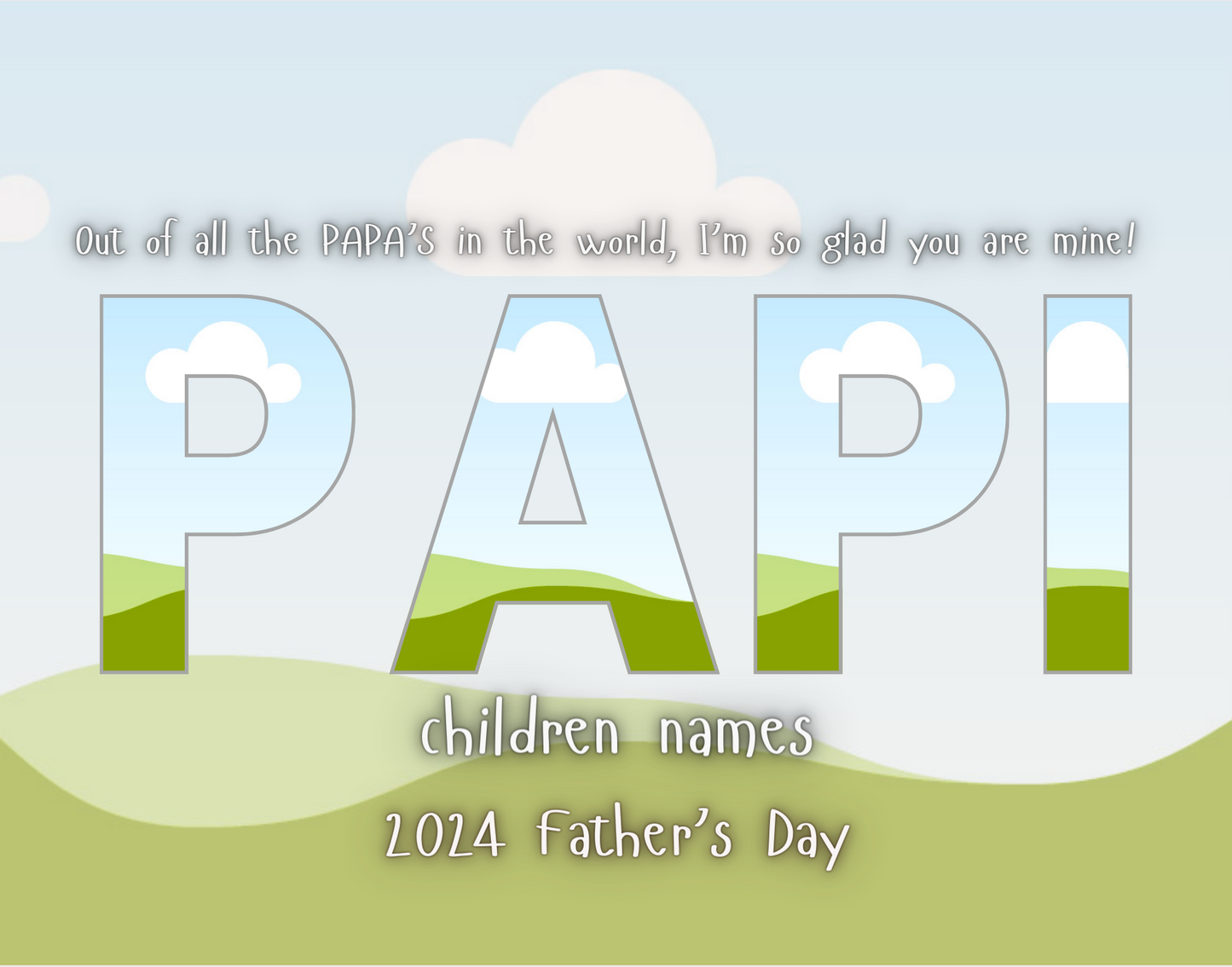 Father's Day All Over Digital Template