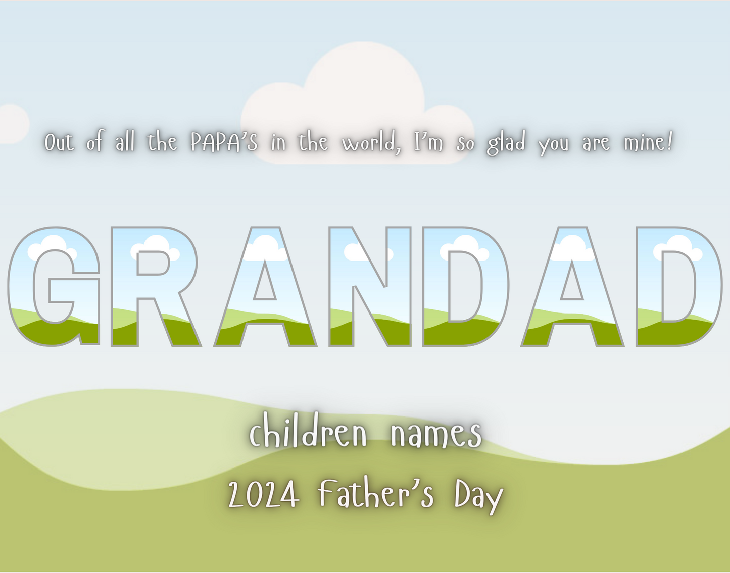 Father's Day All Over Digital Template