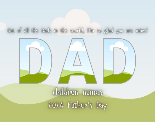 Father's Day All Over Digital Template