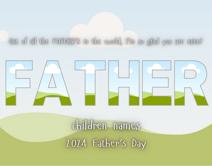 Father's Day All Over Digital Template