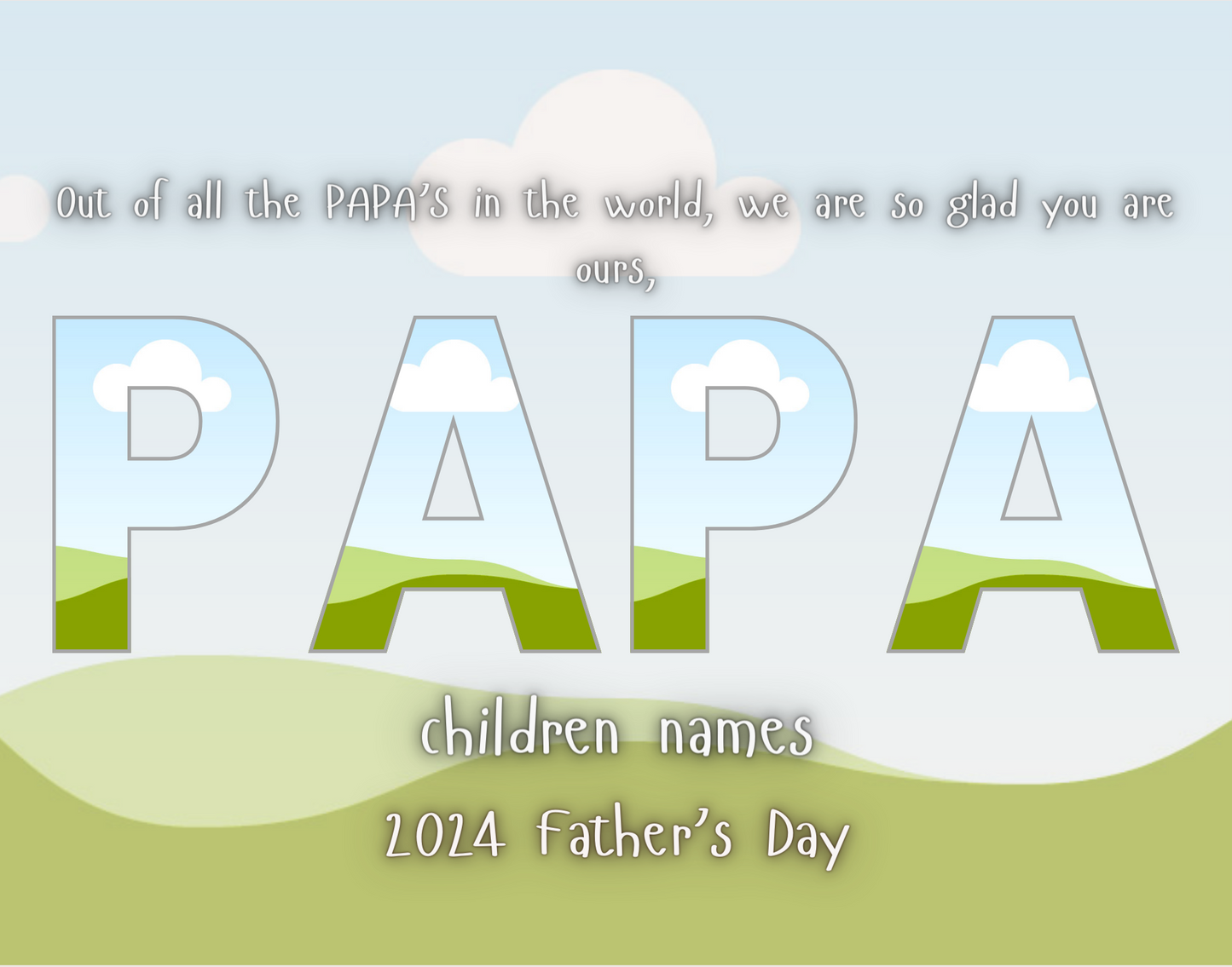 Father's Day All Over Digital Template