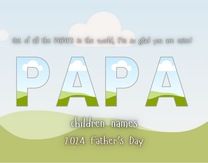 Father's Day All Over Digital Template